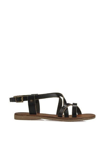 sandals women's genuine leather 9183 813 black