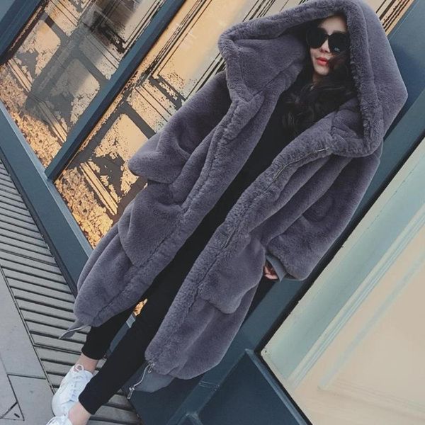 women's fur & faux gamporl coat winter plus size hooded fashion lapel warm clothes with pockets 2021, Black
women's fur & faux gamporl coat winter plus size hooded fashion lapel warm clothes with pockets 2021, Black