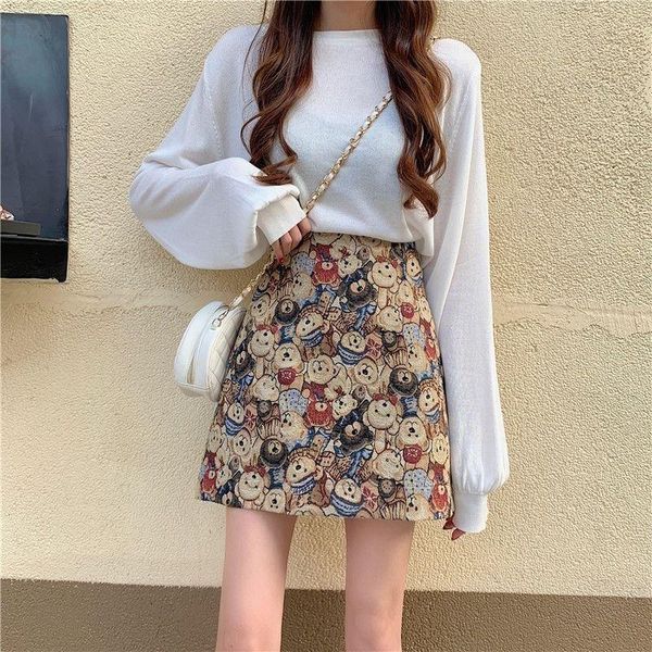 spring summer high waist short womens skirts a line japanese style kawaii loose oversize bear print female mini skirt, Black
spring summer high waist short womens skirts a line japanese style kawaii loose oversize bear print female mini skirt, Black