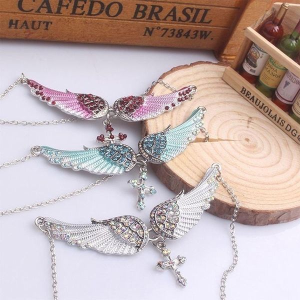 pendant necklaces woman necklace jewelry exaggerated fashion angel cross long sweater chain, Silver
pendant necklaces woman necklace jewelry exaggerated fashion angel cross long sweater chain, Silver