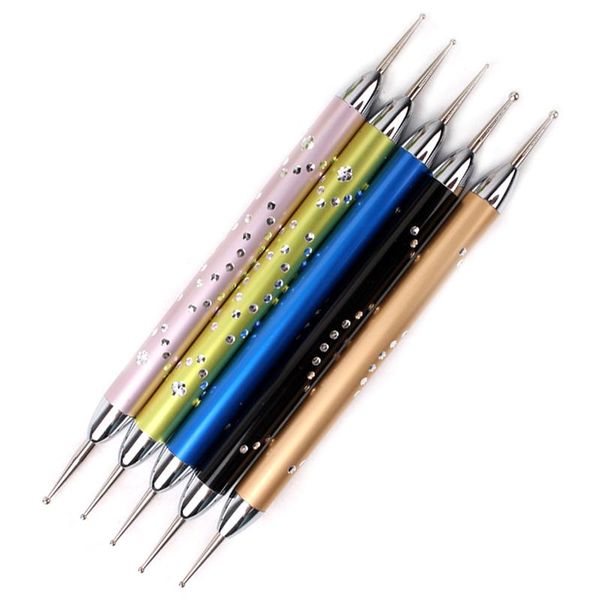 nail art equipment 5pcs/set double spiral dotting pen marbleizing manicure tools point drill dotter tool for nai, Silver
nail art equipment 5pcs/set double spiral dotting pen marbleizing manicure tools point drill dotter tool for nai, Silver