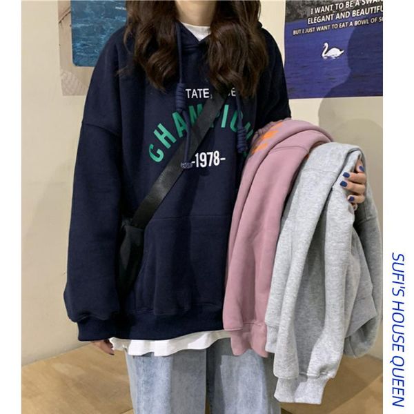 women's hoodies & sweatshirts letter printed vintage women autumn streetwear harajuku hooded pocket oversized loose, Black
women's hoodies & sweatshirts letter printed vintage women autumn streetwear harajuku hooded pocket oversized loose, Black