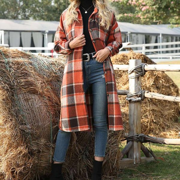 women's wool & blends winter coats 2021 commuter korean preppy style oversized versatile woolen plaid shirt jacket casual warm lapel co, Black
women's wool & blends winter coats 2021 commuter korean preppy style oversized versatile woolen plaid shirt jacket casual warm lapel co, Black