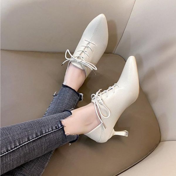 dress shoes 2021 autumn pointed tie-up stiletto heels ladies elegant solid nude boots fashion metal decoration walking women, Black
dress shoes 2021 autumn pointed tie-up stiletto heels ladies elegant solid nude boots fashion metal decoration walking women, Black