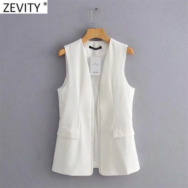 women fashion black white color sleeveless vest jacket office ladies open stitch suits waistcoat pockets outwear ct704 210910
women fashion black white color sleeveless vest jacket office ladies open stitch suits waistcoat pockets outwear ct704 210910