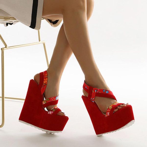 dress shoes 2021 gladiator high heels platform wedges woman summer sandals party red bohemian women size 35-42, Black
dress shoes 2021 gladiator high heels platform wedges woman summer sandals party red bohemian women size 35-42, Black