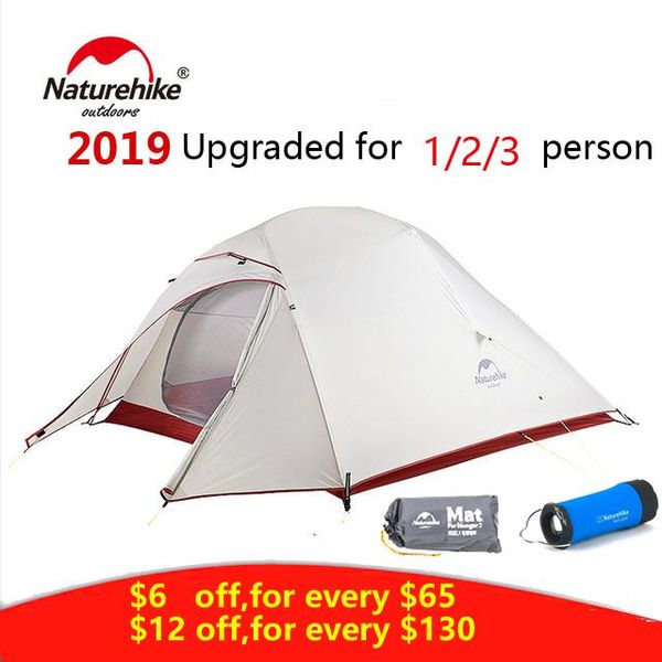 naturehike upgraded cloud up 1 2 3 ultralight tent standing 20d fabric 1-3 person camping tents with mat and shelters
naturehike upgraded cloud up 1 2 3 ultralight tent standing 20d fabric 1-3 person camping tents with mat and shelters