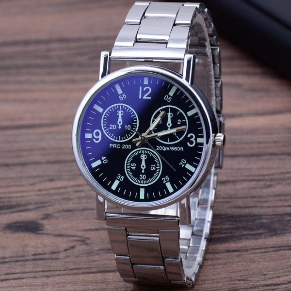 wristwatches watches for men blueray glass steel watch female three-eye quartz gift men's wristwatch mens sports, Slivery;brown
wristwatches watches for men blueray glass steel watch female three-eye quartz gift men's wristwatch mens sports, Slivery;brown