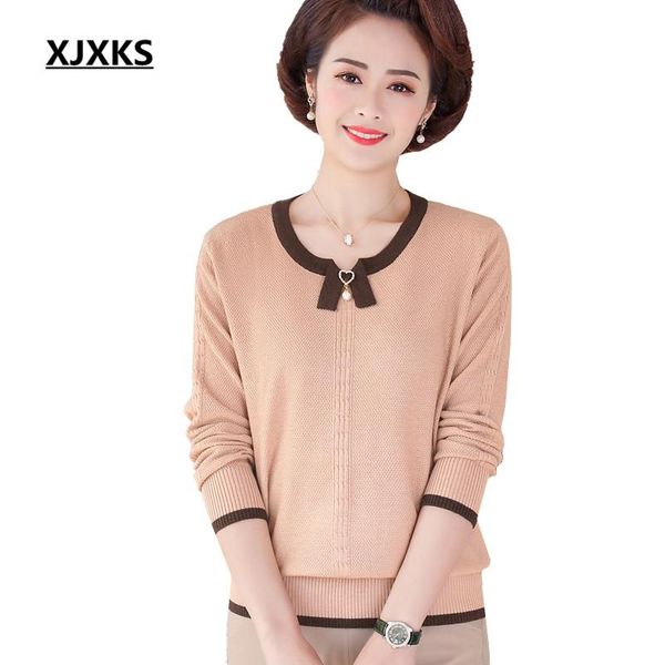 women's sweaters xjxks 2021 autumn winter season loose plus size women sweater high-end wool knitted pullover, White;black
women's sweaters xjxks 2021 autumn winter season loose plus size women sweater high-end wool knitted pullover, White;black