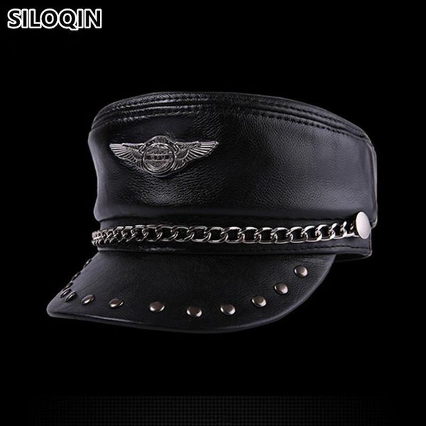 genuine leather hat elegant cowhide military hats for men women personality hip-hop caps snapback cap flat wide brim, Blue;gray
genuine leather hat elegant cowhide military hats for men women personality hip-hop caps snapback cap flat wide brim, Blue;gray