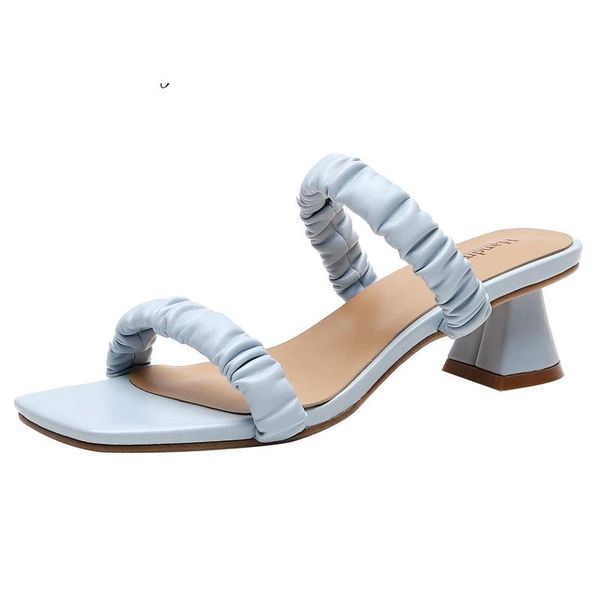 square toe med heel shallow solid simple style streetwear young lady mules summer open slip on women sandals l45, Black
square toe med heel shallow solid simple style streetwear young lady mules summer open slip on women sandals l45, Black