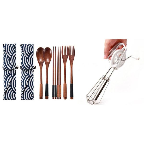 rotary manual hand whisk egg beater mixer blender stainless steel with 2 set wooden flatware tableware cutlery dinnerware sets
rotary manual hand whisk egg beater mixer blender stainless steel with 2 set wooden flatware tableware cutlery dinnerware sets