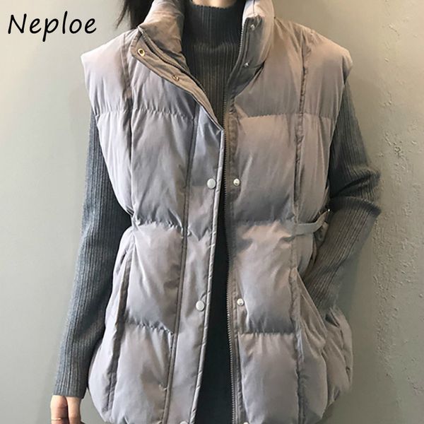 neploe solid drawstring slim waist women vest autumn winter casual cotton tank fashion simple double pockets sleeveless parkas 210423, Black
neploe solid drawstring slim waist women vest autumn winter casual cotton tank fashion simple double pockets sleeveless parkas 210423, Black