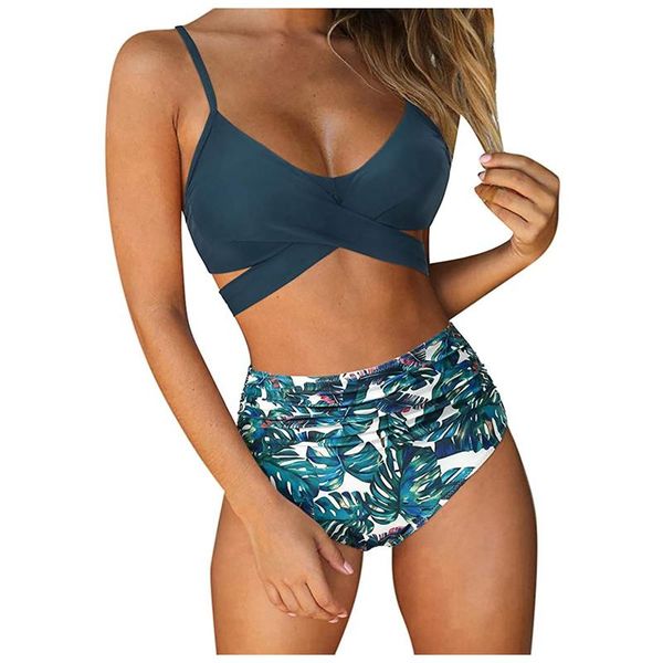 women's swimwear two piece set bikini 2021 push up women floral print swimsuit bathing suit beachwear biquini#f4, White;black
women's swimwear two piece set bikini 2021 push up women floral print swimsuit bathing suit beachwear biquini#f4, White;black