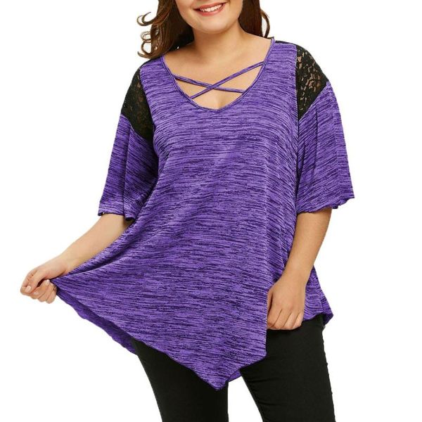 summer t shirt fashion womens plus size flare lace asymmetrical tunic t-shirt tee women clothing camisetas de mujer women's, White
summer t shirt fashion womens plus size flare lace asymmetrical tunic t-shirt tee women clothing camisetas de mujer women's, White