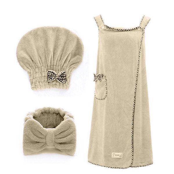 wearable bath towel female sling coral velvet super thick water absorbent soft bathrobe cap suit
wearable bath towel female sling coral velvet super thick water absorbent soft bathrobe cap suit