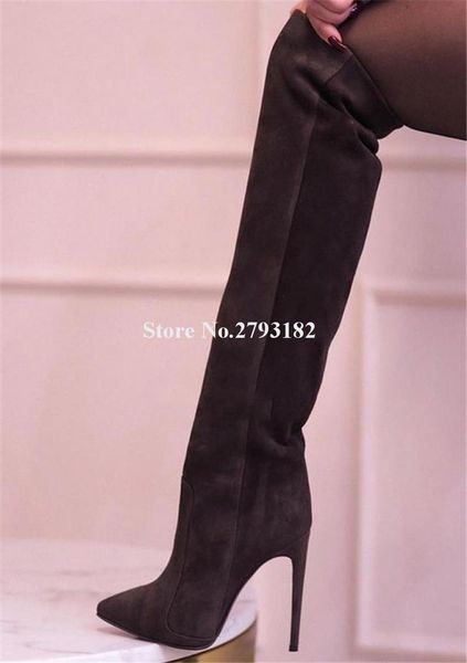 boots women fashion pointed toe stiletto heel knee high slim style brown suede long club dress heels big size, Black
boots women fashion pointed toe stiletto heel knee high slim style brown suede long club dress heels big size, Black