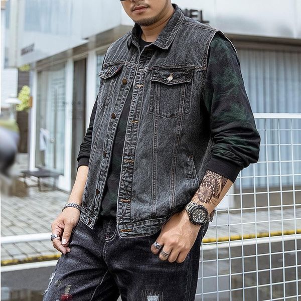 men's vests plus size men autumn vest loose denim fat jacket casual fashion multicolor sleeveless ripped waistcoat black, Black;white
men's vests plus size men autumn vest loose denim fat jacket casual fashion multicolor sleeveless ripped waistcoat black, Black;white