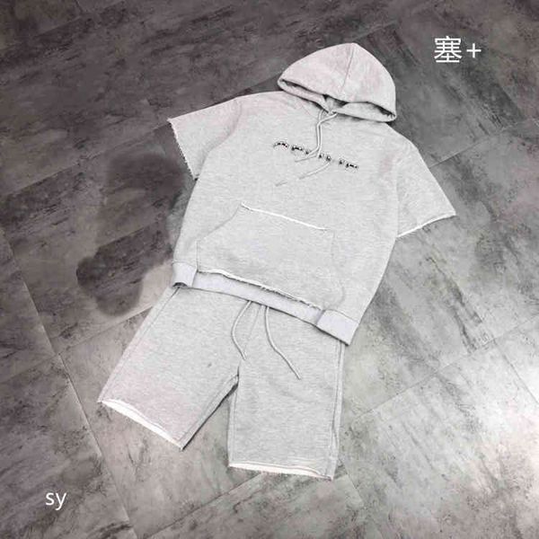 summer saijia letter printing rivet + short sleeve women's two piece casual loose hooded suit fashion, White
summer saijia letter printing rivet + short sleeve women's two piece casual loose hooded suit fashion, White