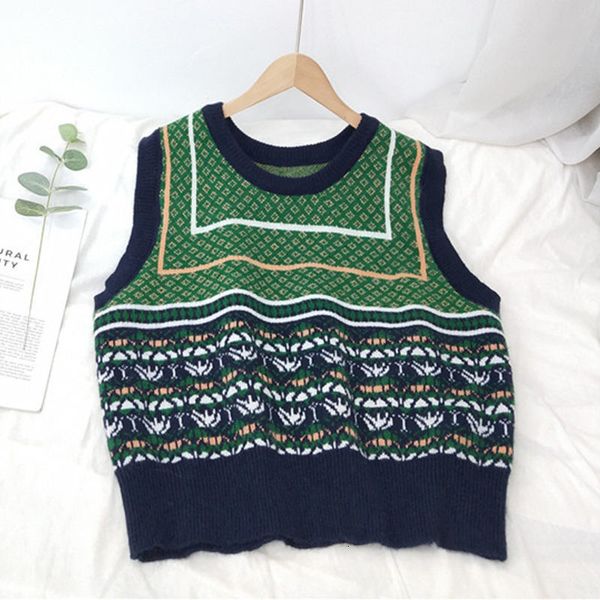 women's sweaters vest sweater women's spring and autumn wear loose round neck retro sleeveless casual cotton 4652, White;black
women's sweaters vest sweater women's spring and autumn wear loose round neck retro sleeveless casual cotton 4652, White;black