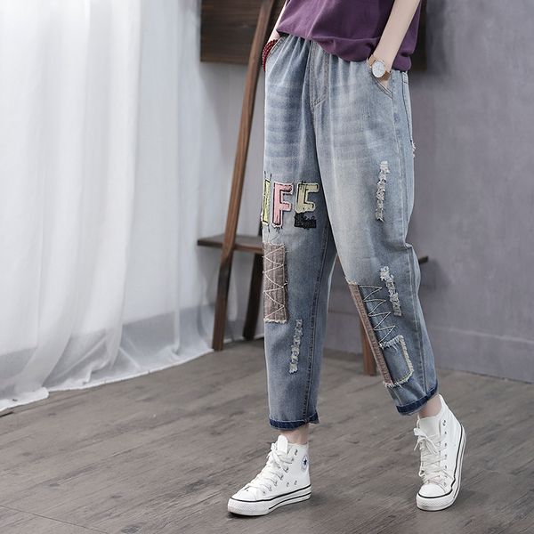 kog100 blue korea line in accordance with new spring light color elastic high waist jeans women loose embroidery haroun pa
kog100 blue korea line in accordance with new spring light color elastic high waist jeans women loose embroidery haroun pa