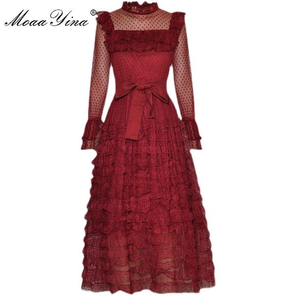 fashion designer dress spring women's dress long sleeve mesh lace-up cascading ruffle party dresses 210524, Black;gray
fashion designer dress spring women's dress long sleeve mesh lace-up cascading ruffle party dresses 210524, Black;gray