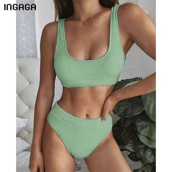 ingaga bikini set high waist swimsuit female solid ribbed swimwear women biquini bathing suits push up two-pieces bikinis 210714, White;black
ingaga bikini set high waist swimsuit female solid ribbed swimwear women biquini bathing suits push up two-pieces bikinis 210714, White;black