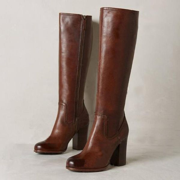 boots 2021 autumn and winter women's side zipper high thick heel large fashion leather, Black
boots 2021 autumn and winter women's side zipper high thick heel large fashion leather, Black