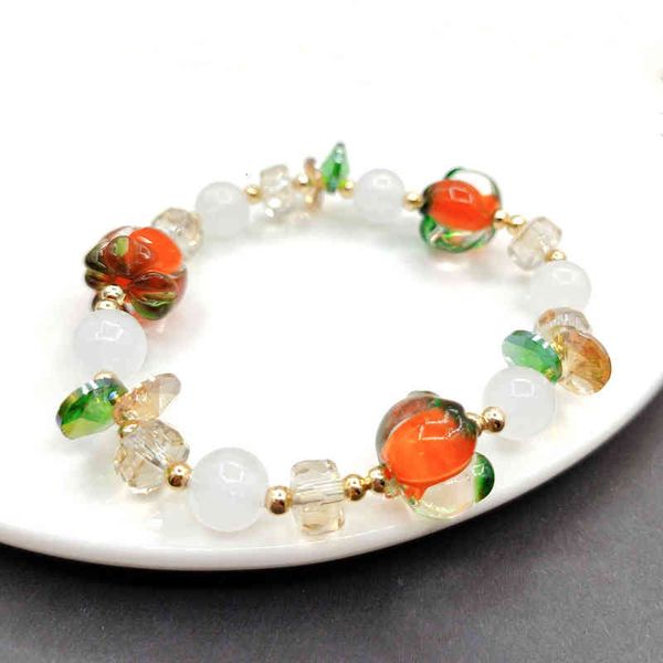 chinese-style products persimmon ruyi glass bracelet korean crystal white jade pith
chinese-style products persimmon ruyi glass bracelet korean crystal white jade pith