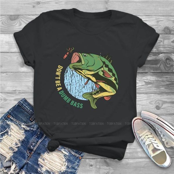 women's t-shirt carp fishing fisher women t shirt dont be a dumb bass female graphic kawaii tees ladies 5xl cotton tshirt, White
women's t-shirt carp fishing fisher women t shirt dont be a dumb bass female graphic kawaii tees ladies 5xl cotton tshirt, White