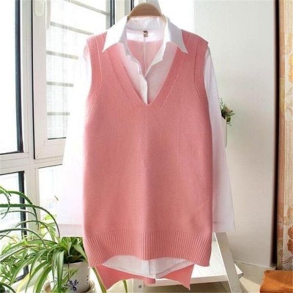 women's vests sweater vest women spring autumn sleeveless pullover v-neck knitted wool waistcoat sherpa chalecos para mujer, Black;white
women's vests sweater vest women spring autumn sleeveless pullover v-neck knitted wool waistcoat sherpa chalecos para mujer, Black;white