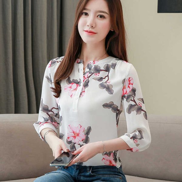 korean chiffon women blouse shirts office lady print shirt plus size woman floral blusas femininas elegante 210531, White
korean chiffon women blouse shirts office lady print shirt plus size woman floral blusas femininas elegante 210531, White