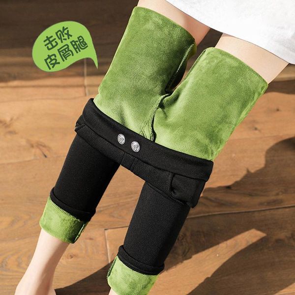 women's leggings winter women high waist thick velvet keep warm legings avocado moisturizing pants elastic jeggings, Black
women's leggings winter women high waist thick velvet keep warm legings avocado moisturizing pants elastic jeggings, Black