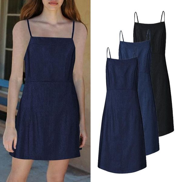 casual dresses 2021 summer sleeveless denim mini dress vonda stylish solid women's square neck sundress vestido female robe s-5xl, Black;gray
casual dresses 2021 summer sleeveless denim mini dress vonda stylish solid women's square neck sundress vestido female robe s-5xl, Black;gray