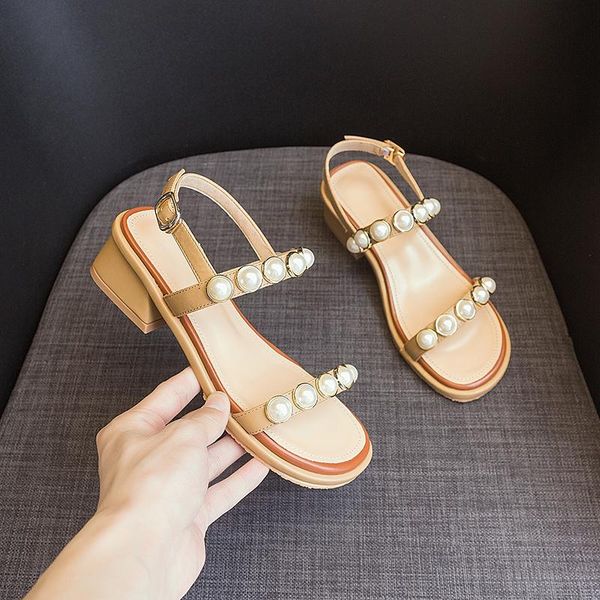 sandals low woman leather female shoe buckle all-match clear heels low-heeled girls flat outside comfort retro beige strap pearl, Black
sandals low woman leather female shoe buckle all-match clear heels low-heeled girls flat outside comfort retro beige strap pearl, Black