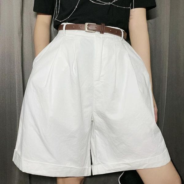 women's pants & capris korean pure color belt waist for women 2021 summer loose high casual versatile trousers, Black;white
women's pants & capris korean pure color belt waist for women 2021 summer loose high casual versatile trousers, Black;white