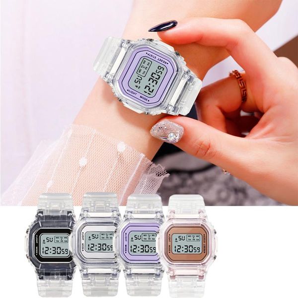 wristwatches women's digital watch silicone transparent strap summer dress creative children's luminous led men sports clock, Slivery;brown
wristwatches women's digital watch silicone transparent strap summer dress creative children's luminous led men sports clock, Slivery;brown