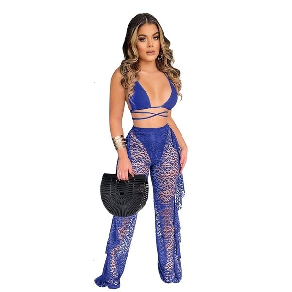 women's leggings women solid lace two piece set sleeveless deep v-neck side ruffle pants high waist femme streetwear outi, Black
women's leggings women solid lace two piece set sleeveless deep v-neck side ruffle pants high waist femme streetwear outi, Black