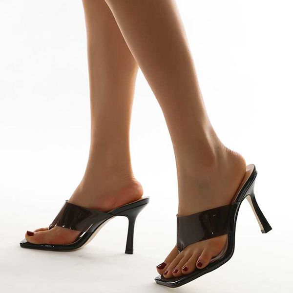 sandals transparent pvc upper clip toe heeled slippers women flip flops 2021 summer fashion square heels shoes sandal, Black
sandals transparent pvc upper clip toe heeled slippers women flip flops 2021 summer fashion square heels shoes sandal, Black