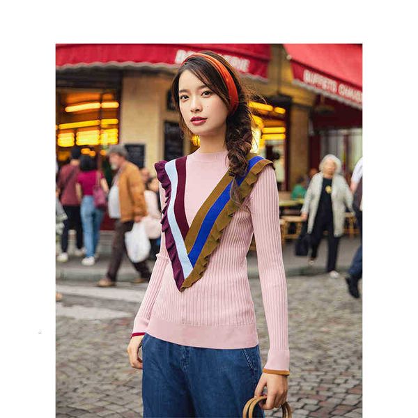women's sweaters sweater sweater half high neck color contrast v word retro trend casual versatile long sleeve pullover cds6, White;black
women's sweaters sweater sweater half high neck color contrast v word retro trend casual versatile long sleeve pullover cds6, White;black