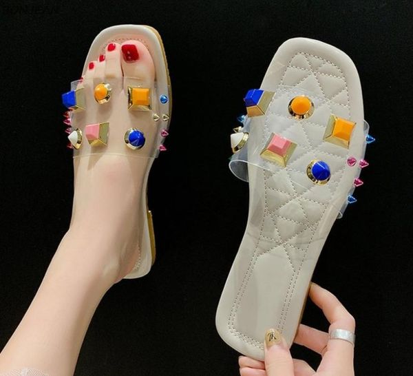 summer women's rivet slippers fashion transparent pvc peep toe ladies shoes casual comfortable flat beach, Black
summer women's rivet slippers fashion transparent pvc peep toe ladies shoes casual comfortable flat beach, Black