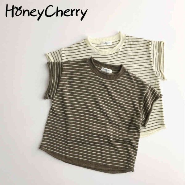 summer children korean short sleeve thin stripe round collar t-shirt kids summer clothes 210515, Blue
summer children korean short sleeve thin stripe round collar t-shirt kids summer clothes 210515, Blue
