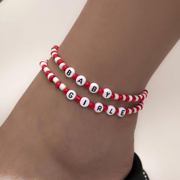 anklets 2 pcs/set red africa beads for women letter initial bracelet on the leg summer anklet jewelry foot girls, Red;blue
anklets 2 pcs/set red africa beads for women letter initial bracelet on the leg summer anklet jewelry foot girls, Red;blue