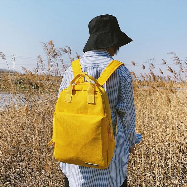 teenager nylon fabric casual backpack student korean japanese style concise simple design back to school yellow daily daypack bags
teenager nylon fabric casual backpack student korean japanese style concise simple design back to school yellow daily daypack bags