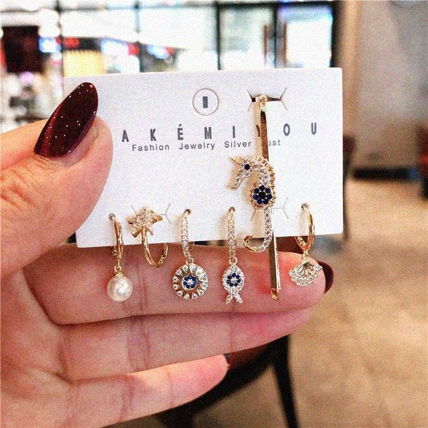 hoop & huggie sipengjel fashion pearl small earings fish eye dangle earrings for women trendy jewelry 2021, Golden;silver
hoop & huggie sipengjel fashion pearl small earings fish eye dangle earrings for women trendy jewelry 2021, Golden;silver