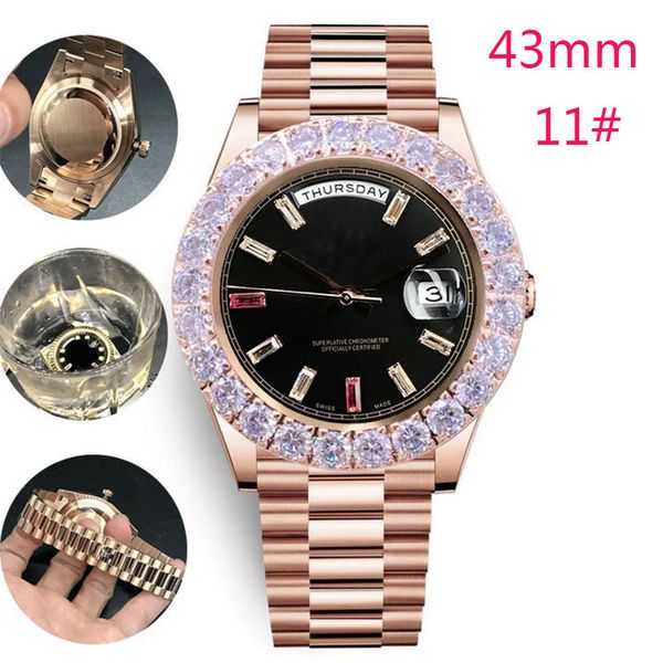 15 colour deluxe waterproo iced watch 41mm 2813 mechanical automatic stainless president fashion noble ruby mens watches classic long diamon, Slivery;brown
15 colour deluxe waterproo iced watch 41mm 2813 mechanical automatic stainless president fashion noble ruby mens watches classic long diamon, Slivery;brown