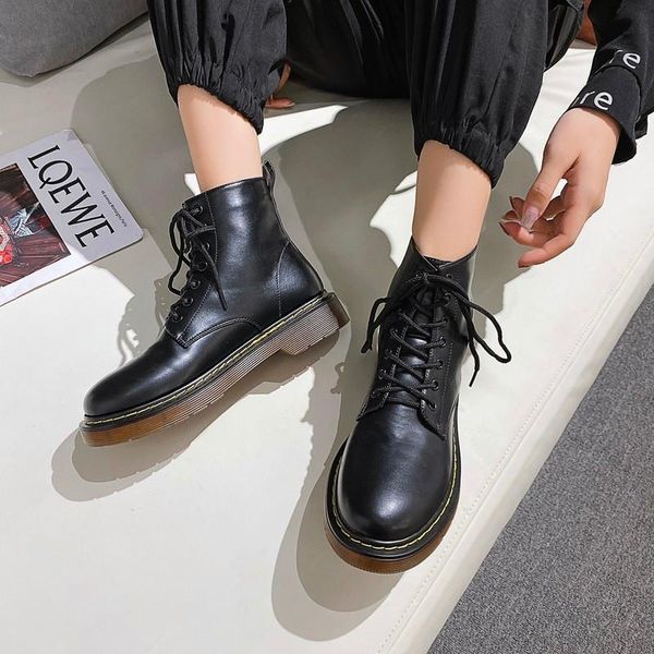 lace-up rubber ankle boots for women boots round toe pu flat for women casual flats fashion short shoes, Black
lace-up rubber ankle boots for women boots round toe pu flat for women casual flats fashion short shoes, Black