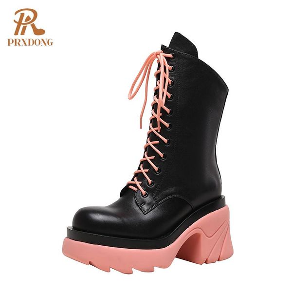 boots genuine leather motorcycle women mid-calf super high heels platform wedges punk style shoes zipper female ladies, Black
boots genuine leather motorcycle women mid-calf super high heels platform wedges punk style shoes zipper female ladies, Black