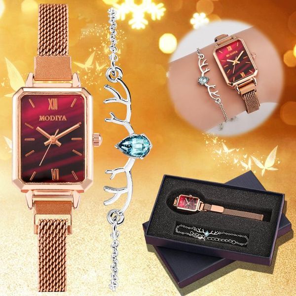 wristwatches fashion women's quartz watch 1pc rectangle pointer & 1pcs bracelet gift for girlfriend set european and american style, Slivery;brown
wristwatches fashion women's quartz watch 1pc rectangle pointer & 1pcs bracelet gift for girlfriend set european and american style, Slivery;brown