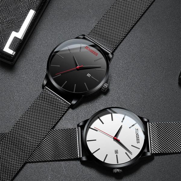wristwatches relojes men's stainless steel big ultra-thin dial mesh wristwatch auto date clock watch for male quartz leather, Slivery;brown
wristwatches relojes men's stainless steel big ultra-thin dial mesh wristwatch auto date clock watch for male quartz leather, Slivery;brown